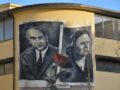 Il dipinto murale raffigurante Rina Chiarini e Remo Scappini