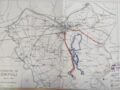 Riproduzione di una delle carte nella quale vengono evidenziati i luoghi strategici per il supporto alleato ai partigiani empolesi